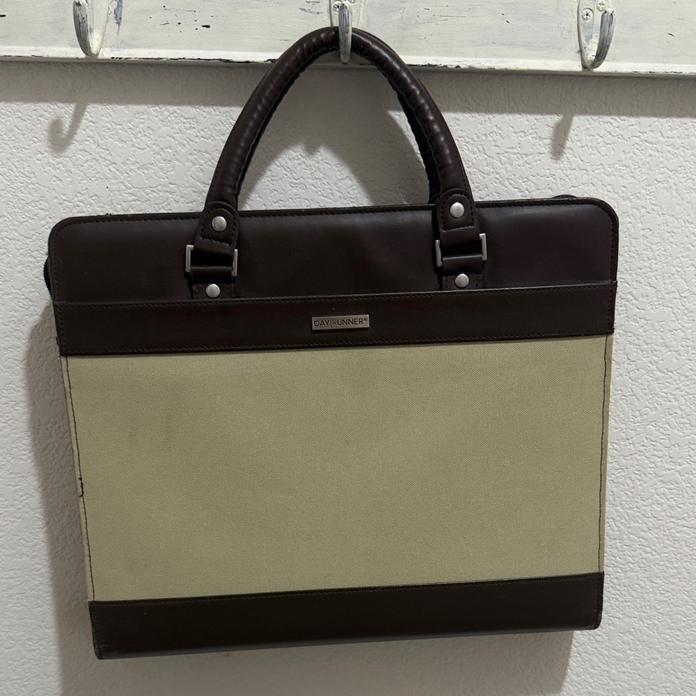 Men's Tan and Brown Bag